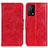 Custodia Portafoglio In Pelle Cover con Supporto M02L per Oppo K9 5G Rosso