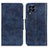 Custodia Portafoglio In Pelle Cover con Supporto M02L per Samsung Galaxy M53 5G Blu