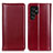 Custodia Portafoglio In Pelle Cover con Supporto M02L per Samsung Galaxy S21 Ultra 5G Rosso