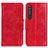 Custodia Portafoglio In Pelle Cover con Supporto M02L per Sony Xperia 1 III Rosso