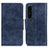 Custodia Portafoglio In Pelle Cover con Supporto M02L per Sony Xperia 1 IV Blu