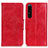 Custodia Portafoglio In Pelle Cover con Supporto M02L per Sony Xperia 1 IV Rosso