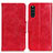 Custodia Portafoglio In Pelle Cover con Supporto M02L per Sony Xperia 10 III SO-52B Rosso