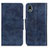 Custodia Portafoglio In Pelle Cover con Supporto M02L per Sony Xperia Ace III Blu