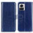 Custodia Portafoglio In Pelle Cover con Supporto M03L per Motorola Moto Edge 30 Ultra 5G Blu