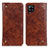 Custodia Portafoglio In Pelle Cover con Supporto M04L per Samsung Galaxy A22 4G Marrone