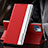 Custodia Portafoglio In Pelle Cover con Supporto M05 per Apple iPhone 13 Rosso