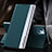 Custodia Portafoglio In Pelle Cover con Supporto M05 per Apple iPhone 13 Verde