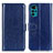 Custodia Portafoglio In Pelle Cover con Supporto M05L per Motorola Moto G22 Blu