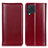 Custodia Portafoglio In Pelle Cover con Supporto M05L per Samsung Galaxy M32 4G Rosso