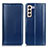 Custodia Portafoglio In Pelle Cover con Supporto M05L per Samsung Galaxy S21 5G Blu