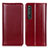 Custodia Portafoglio In Pelle Cover con Supporto M05L per Sony Xperia 1 III Rosso