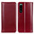 Custodia Portafoglio In Pelle Cover con Supporto M05L per Sony Xperia 5 III Rosso