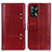 Custodia Portafoglio In Pelle Cover con Supporto M06L per Oppo Reno6 Lite Rosso