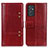Custodia Portafoglio In Pelle Cover con Supporto M06L per Samsung Galaxy A82 5G Rosso