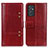 Custodia Portafoglio In Pelle Cover con Supporto M06L per Samsung Galaxy Quantum2 5G Rosso