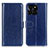 Custodia Portafoglio In Pelle Cover con Supporto M07L per Huawei Honor X8b Blu
