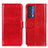 Custodia Portafoglio In Pelle Cover con Supporto M07L per Motorola Moto Edge (2021) 5G Rosso