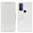 Custodia Portafoglio In Pelle Cover con Supporto M07L per Motorola Moto G Pure Bianco