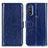 Custodia Portafoglio In Pelle Cover con Supporto M07L per Motorola Moto G Pure Blu