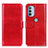 Custodia Portafoglio In Pelle Cover con Supporto M07L per Motorola Moto G31 Rosso