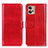 Custodia Portafoglio In Pelle Cover con Supporto M07L per Motorola Moto G32 Rosso