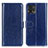 Custodia Portafoglio In Pelle Cover con Supporto M07L per Motorola Moto G72 Blu