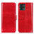 Custodia Portafoglio In Pelle Cover con Supporto M07L per Motorola Moto G72 Rosso
