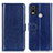Custodia Portafoglio In Pelle Cover con Supporto M07L per Nokia C21 Plus Blu