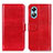 Custodia Portafoglio In Pelle Cover con Supporto M07L per Oppo A17 Rosso