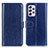 Custodia Portafoglio In Pelle Cover con Supporto M07L per Samsung Galaxy A73 5G Blu