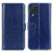 Custodia Portafoglio In Pelle Cover con Supporto M07L per Samsung Galaxy M32 4G Blu