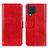 Custodia Portafoglio In Pelle Cover con Supporto M07L per Samsung Galaxy M32 4G Rosso
