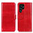 Custodia Portafoglio In Pelle Cover con Supporto M07L per Samsung Galaxy S21 Ultra 5G Rosso