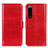 Custodia Portafoglio In Pelle Cover con Supporto M07L per Sony Xperia 5 III Rosso