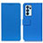 Custodia Portafoglio In Pelle Cover con Supporto M08L per Oppo Reno6 Pro 5G India Blu