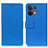 Custodia Portafoglio In Pelle Cover con Supporto M08L per Oppo Reno9 5G Blu