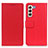 Custodia Portafoglio In Pelle Cover con Supporto M08L per Samsung Galaxy S22 5G Rosso