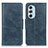 Custodia Portafoglio In Pelle Cover con Supporto M09L per Motorola Moto Edge 30 Pro 5G Blu
