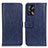 Custodia Portafoglio In Pelle Cover con Supporto M10L per Oppo A74 4G Blu