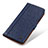 Custodia Portafoglio In Pelle Cover con Supporto M10L per Samsung Galaxy A03s Blu