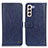 Custodia Portafoglio In Pelle Cover con Supporto M10L per Samsung Galaxy S22 Plus 5G Blu