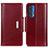 Custodia Portafoglio In Pelle Cover con Supporto M11L per Motorola Moto Edge (2021) 5G Rosso