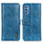 Custodia Portafoglio In Pelle Cover con Supporto M11L per Samsung Galaxy M52 5G Blu