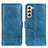 Custodia Portafoglio In Pelle Cover con Supporto M11L per Samsung Galaxy S21 Plus 5G Blu