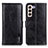 Custodia Portafoglio In Pelle Cover con Supporto M11L per Samsung Galaxy S21 Plus 5G Nero