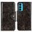 Custodia Portafoglio In Pelle Cover con Supporto M12L per Motorola Moto Edge Lite 5G Bronze