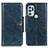 Custodia Portafoglio In Pelle Cover con Supporto M12L per Motorola Moto G60s Blu