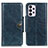 Custodia Portafoglio In Pelle Cover con Supporto M12L per Samsung Galaxy A33 5G Blu