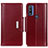 Custodia Portafoglio In Pelle Cover con Supporto M13L per Motorola Moto G Pure Rosso